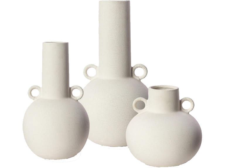 Surya Acanceh Floor Vase Set-3-White CCH-002 CCH-002