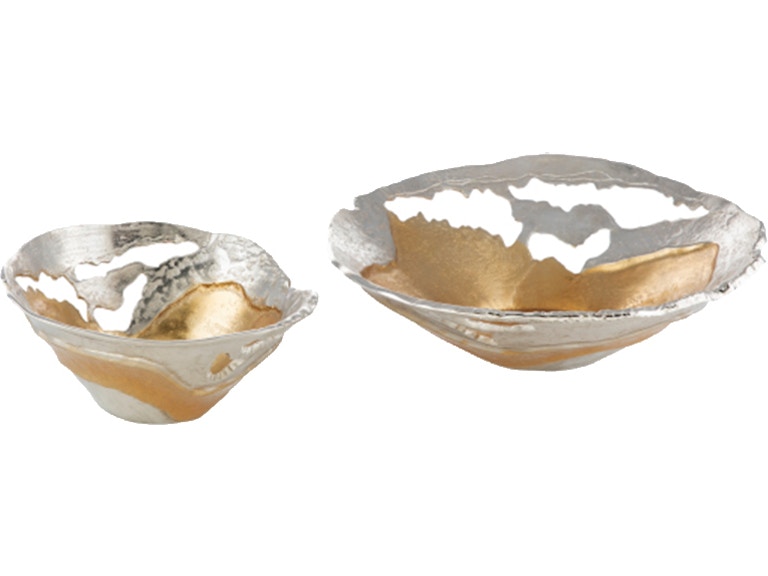 Surya Ambrosia Gold/Silver Decorative Bowls-Set/2 AOA-003 AOA-003