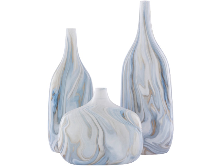 Surya Marble Ceramic Vases-Set/3 MBL-001 MBL-001