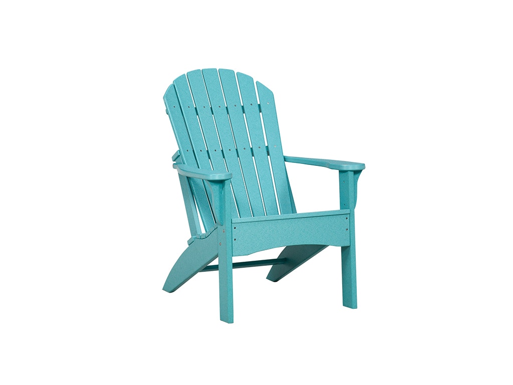 Tru180 Fan Back Aruba Blue Fixed Outdoor Adirondack CAD005 F SAB