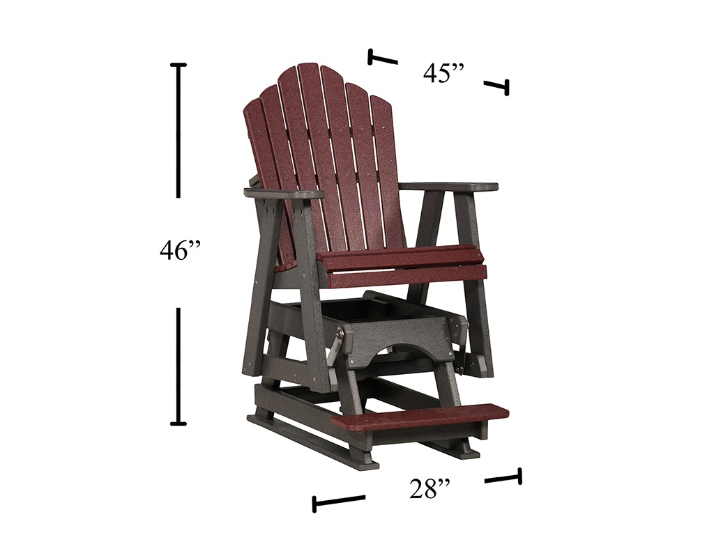 Wooden glider online rocker outdoor