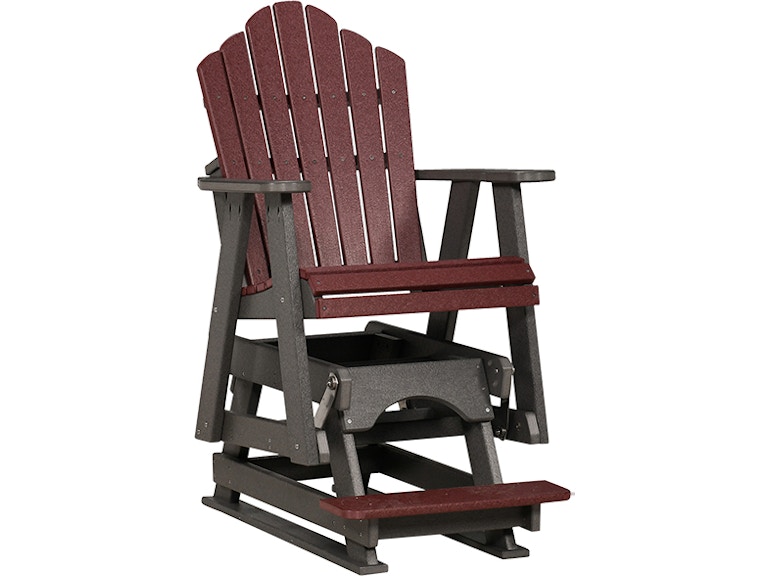 Tru180 Scallop Back Slate Cherrywood Outdoor Counter Height Glider GL0002-C-S SC 275390235