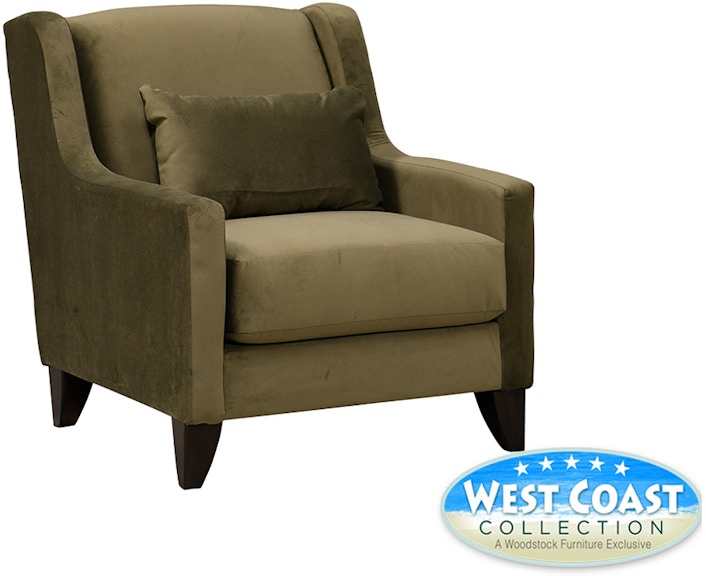 West Coast Collection Kale Steeple Army Green Accent Chair KALACCCH STEEPLE ARMY GREEN 840525289