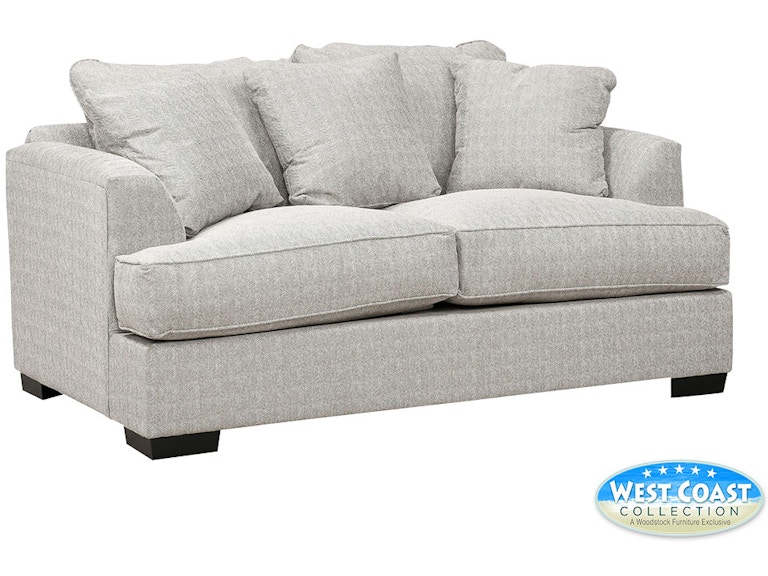 West Coast Collection Pipeline Diana Nickel Down Loveseat 203641129