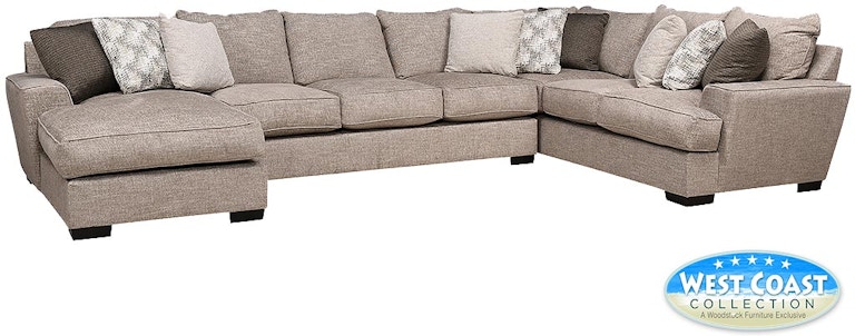 West Coast Collection Titan Coconut Stone RAF 3 Piece Sectional 736431461