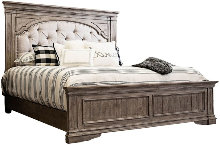 Steve Silver Highland Park Waxed Driftwood King Bed HPK900KBD-WAXEDDRIFTWOOD HPK900KBD