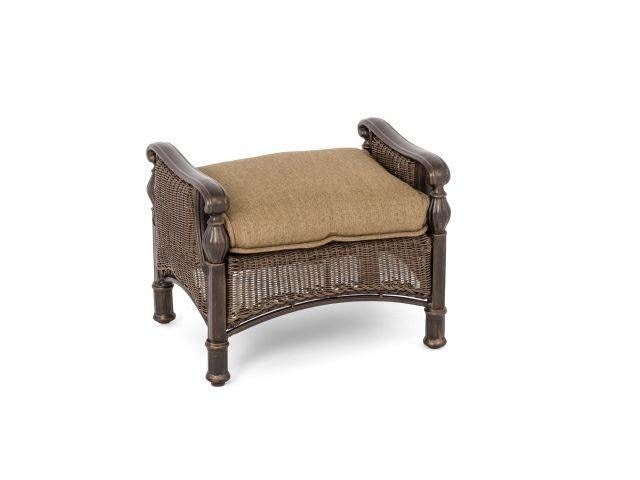 Outdoor Patio Barcelona Black Gold Aluminum And Woven Outdoor