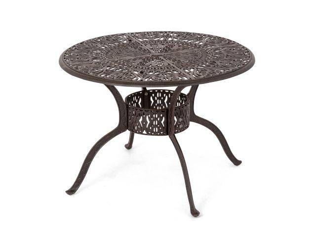 Outdoor Patio Verona Desert Bronze Cast Aluminum 48 In Dining