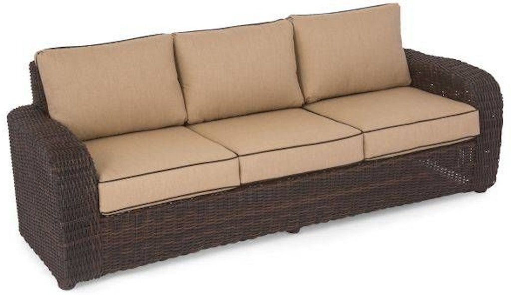 Biscayne Sangria Woven Outdoor Wicker Cushion Sofa Biscayne Sangria Woven Outdoor Wicker Cushion Sofa