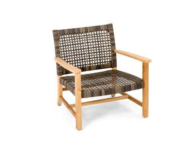 Outdoor Patio Hampton Driftwood Outdoor Wicker And Solid Teak Club Chair 4505058 Fortunoff