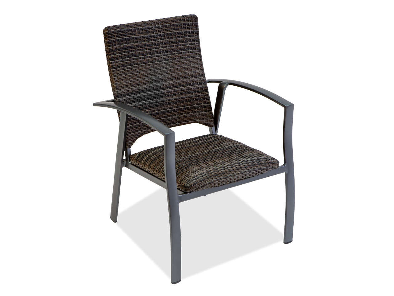 Outdoor Patio Ventura Pewter Aluminum And Outdoor Wicker Padded