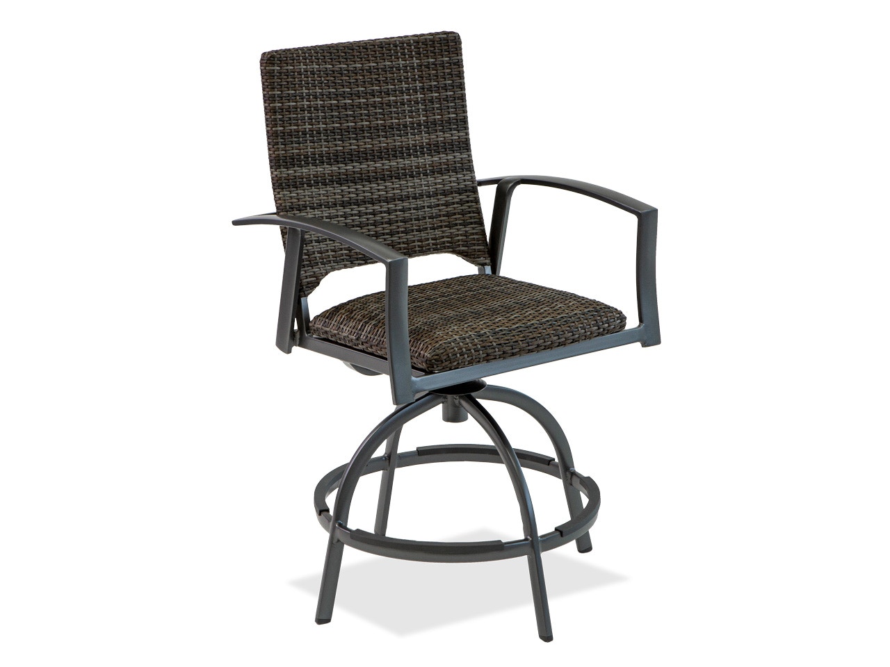 Outdoor Patio Ventura Pewter Aluminum And Outdoor Padded Wicker