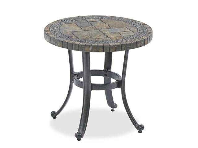 Outdoor Patio Desert Bronze Bellagio 20 Round Red Stone Top