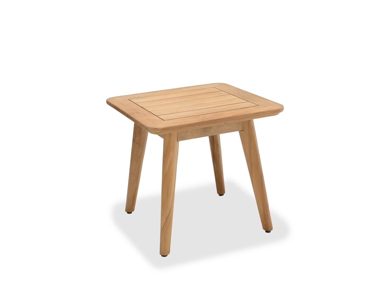 Outdoor Patio Bristol Natural Stain Solid Teak 20 X 20 In End