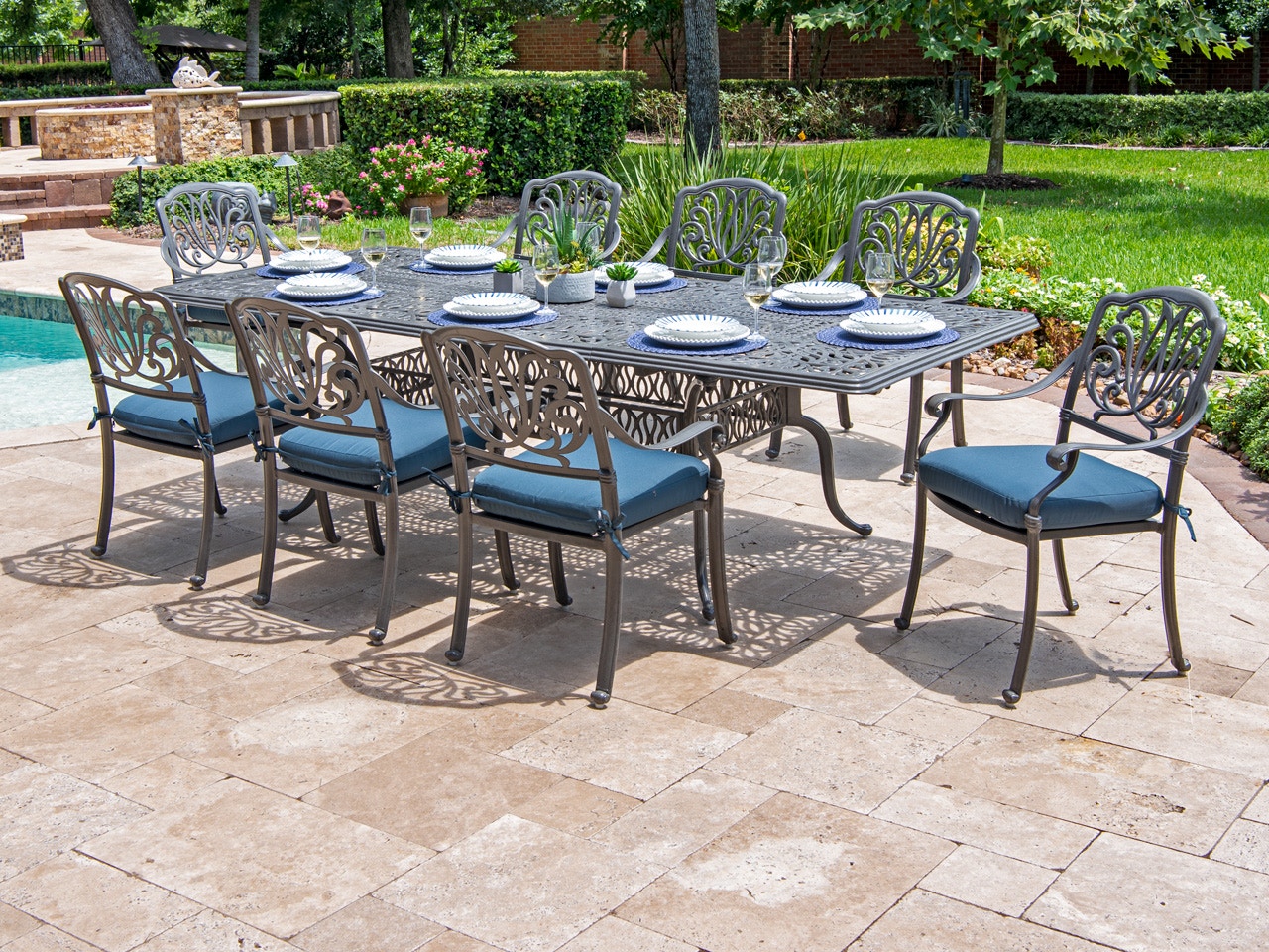 Grand Estate Outdoor Dining Room Sets Fortunoff Backyard