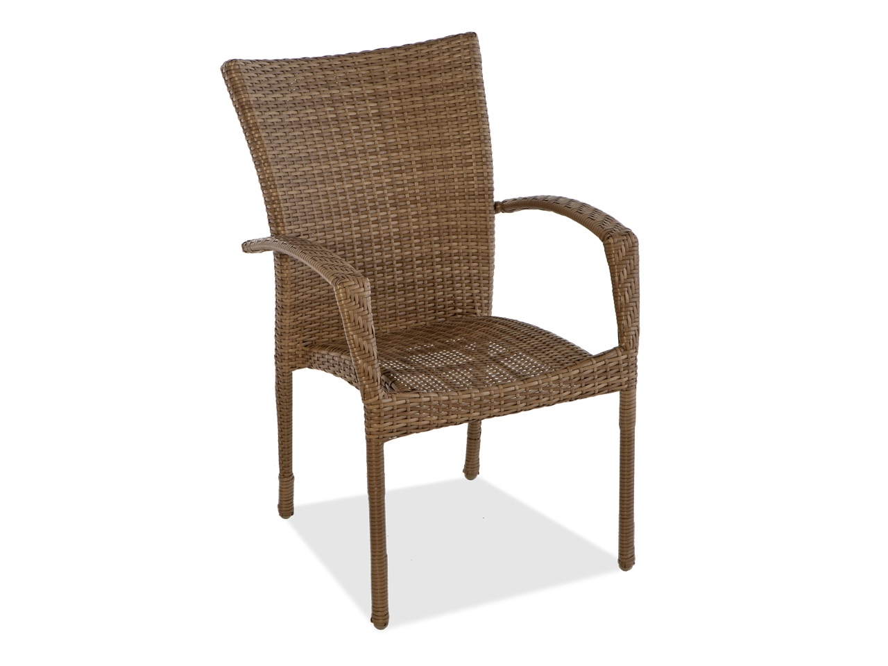 Outdoor Patio Sierra Driftwood Aluminum And Resin Wicker Stacking