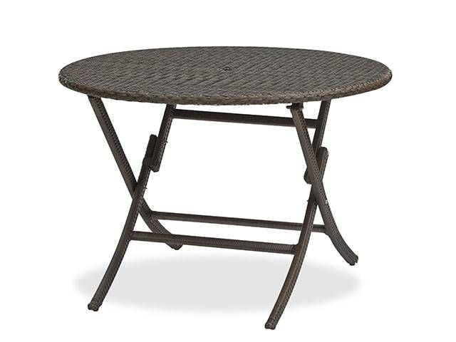 Outdoor Patio Fiji Espresso Outdoor Wicker 42 Round Folding