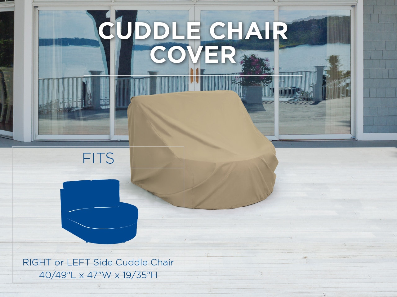 Cuddle Chair Cover 41 5 50 L X 48 W X 19 36 5 H