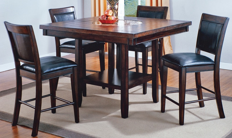 dining room table leather chairs