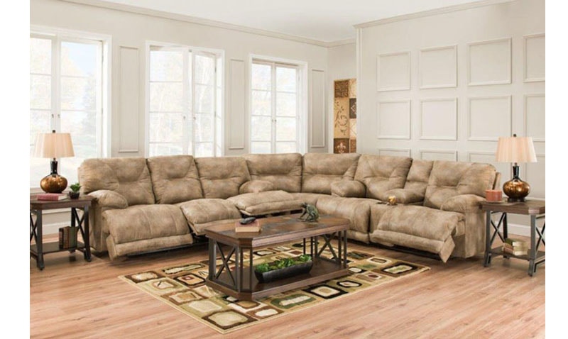 Voyager slate reclining sectional sale