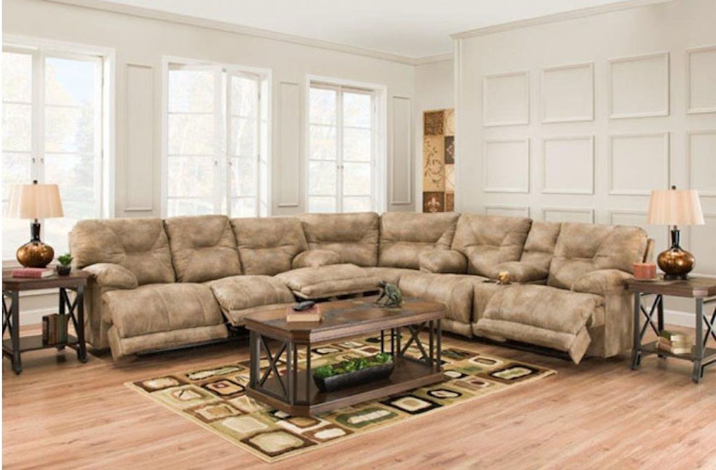 Voyager Brandy Reclining Sectional Farmers Home Furniture