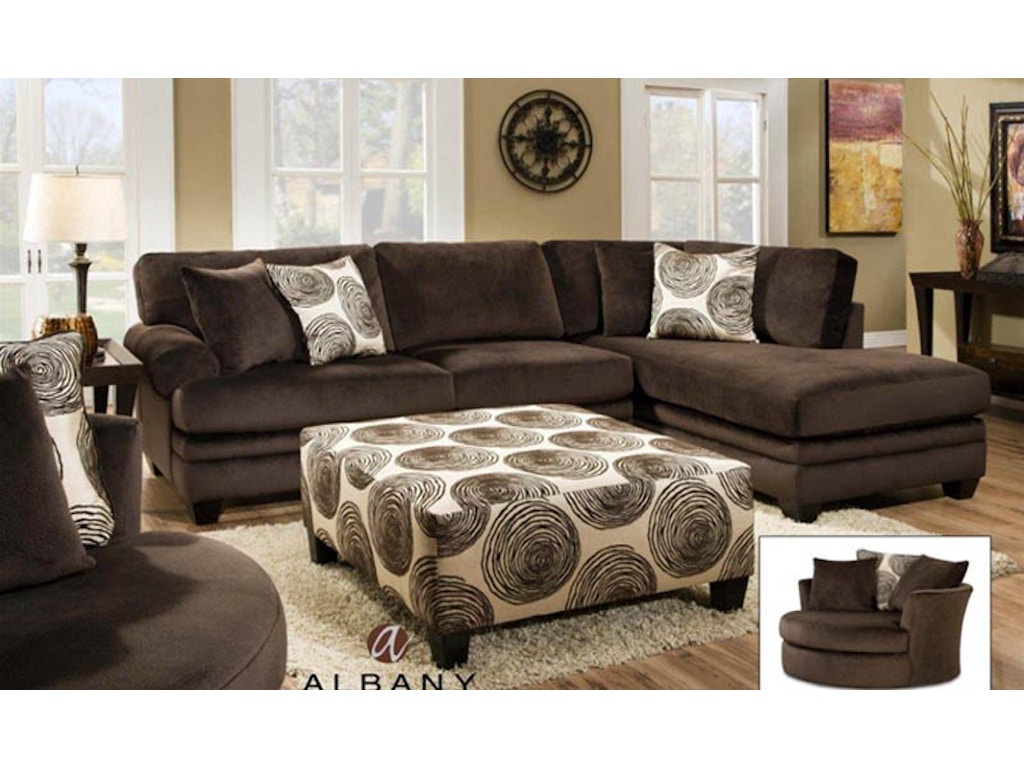 Groovy 2 Piece Chocolate Sectional Quick Ship Farmers Home Furniture