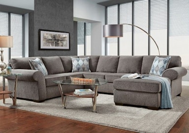 Affordable Furniture EMMA TRADITIONAL SOFA W/WOOD TRIM
