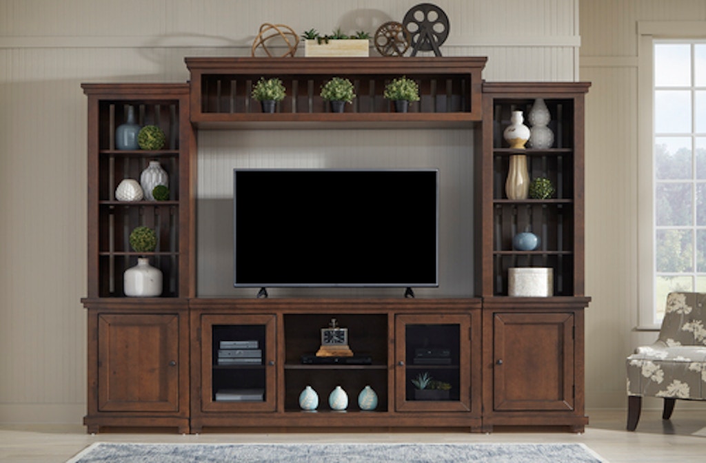Willow 4 PC Wall Unit Cherry Farmers Home Furniture