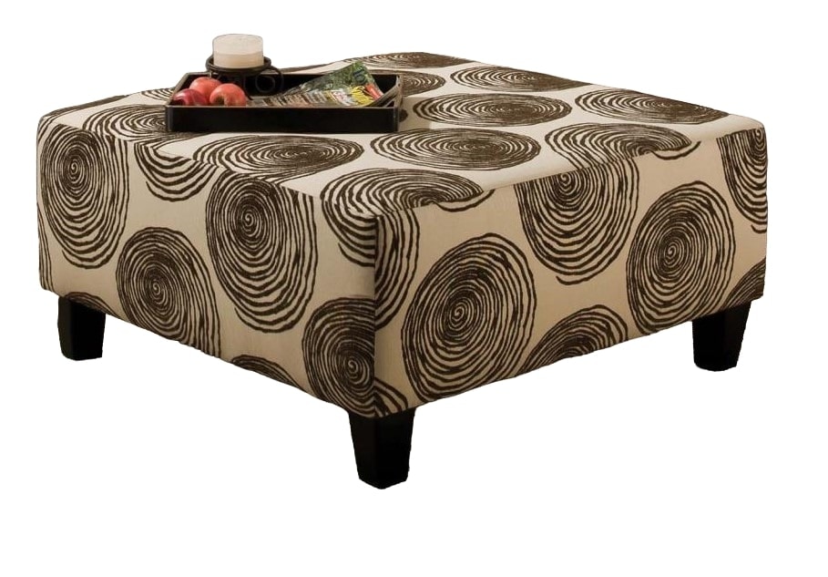 Groovy Chocolate Ottoman Quick Ship