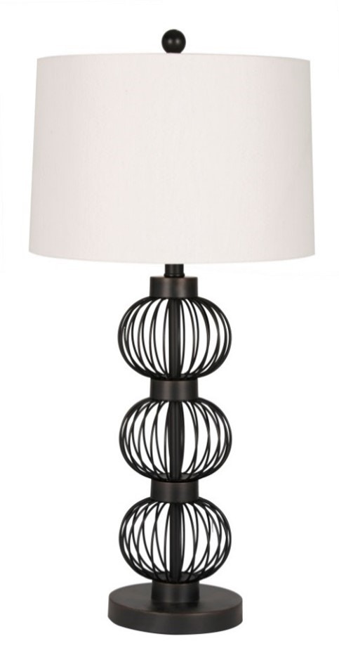 Black metal hot sale table lamp