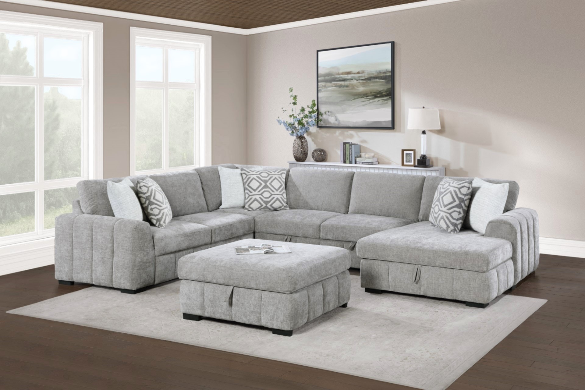 4 piece sectional sleeper sofa discount