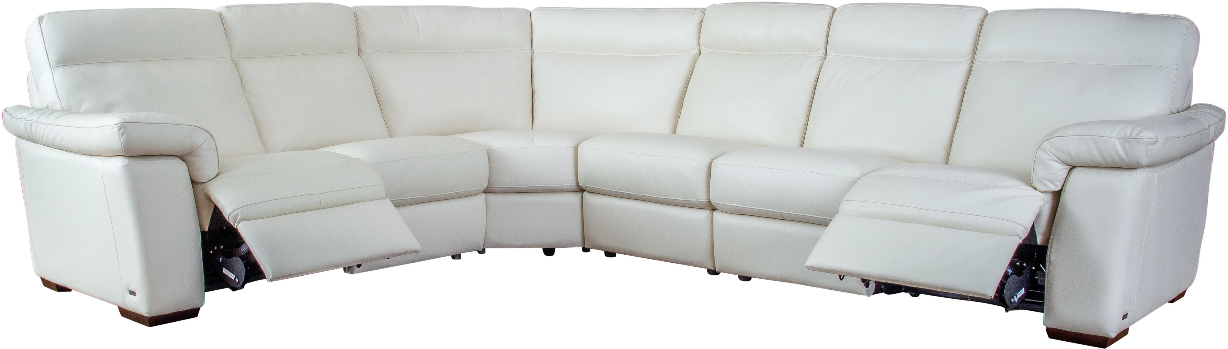 Power Fort - Florida 4pc Editions Leather Natuzzi Myers, FL Sectional - Gallery Reclining