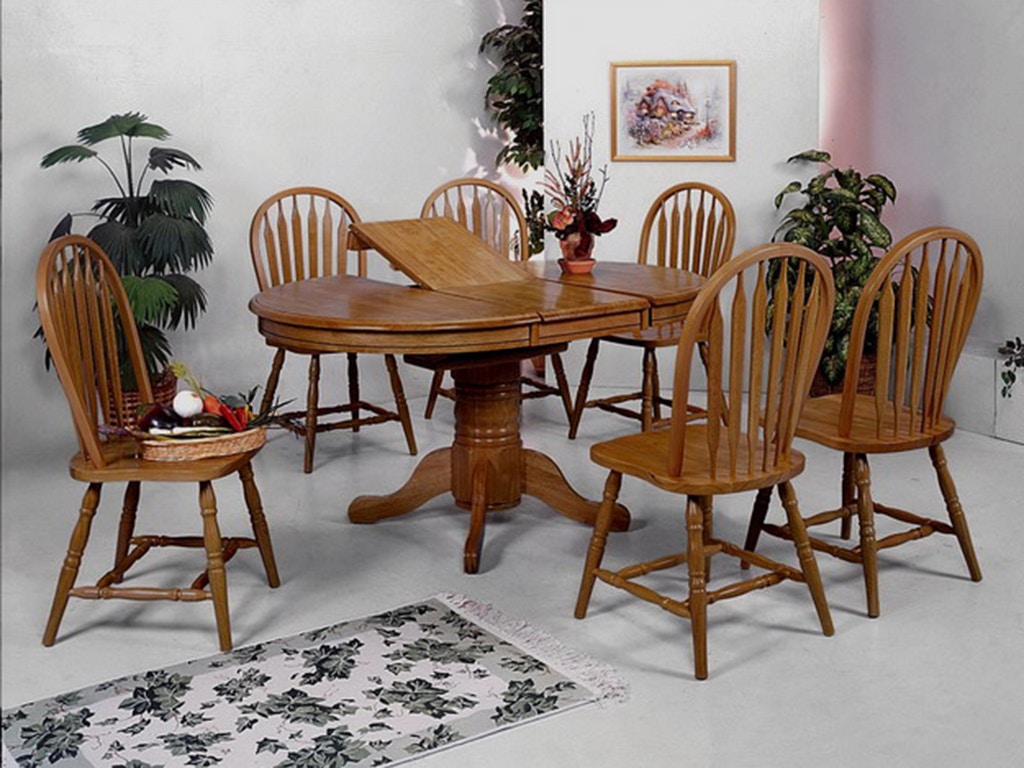 Oval dining room on sale table sets