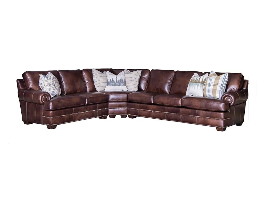 American Heritage by Mayo Mud Creek Leather Sectional 1186L74