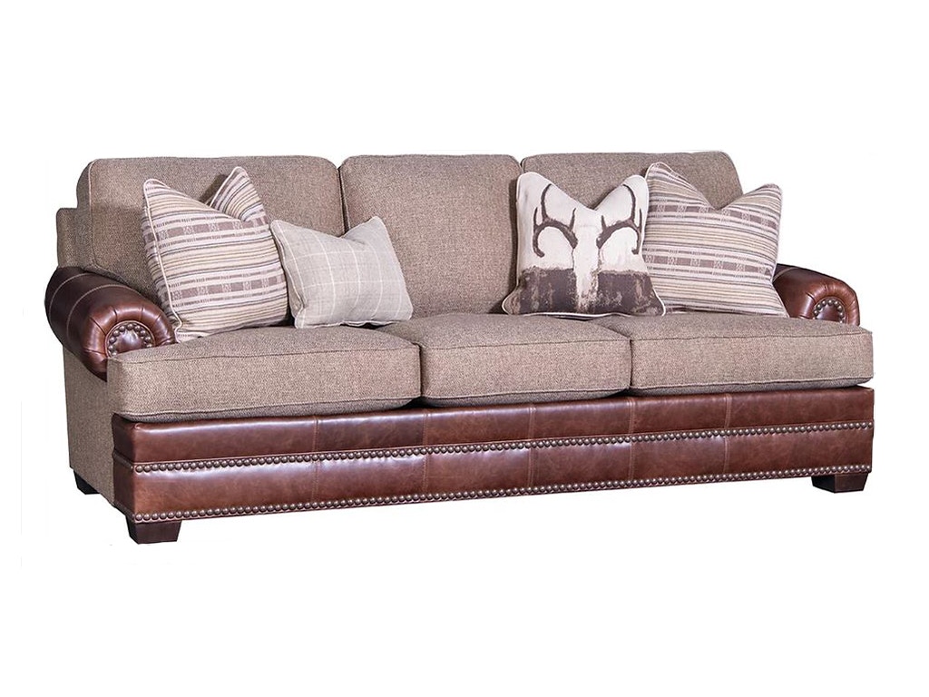 American Heritage by Mayo Mud Creek Fabric/Leather Sofa 1186LF10