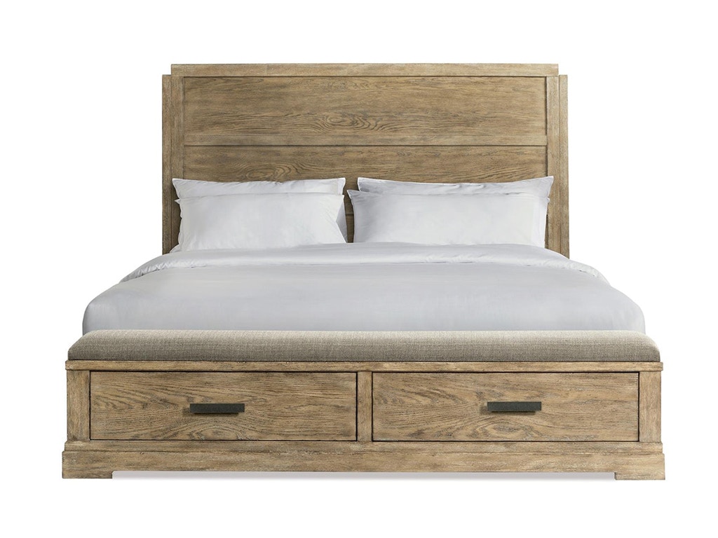Riverside Bedroom Milton Park Queen Panel Bed in Primitive Silk
