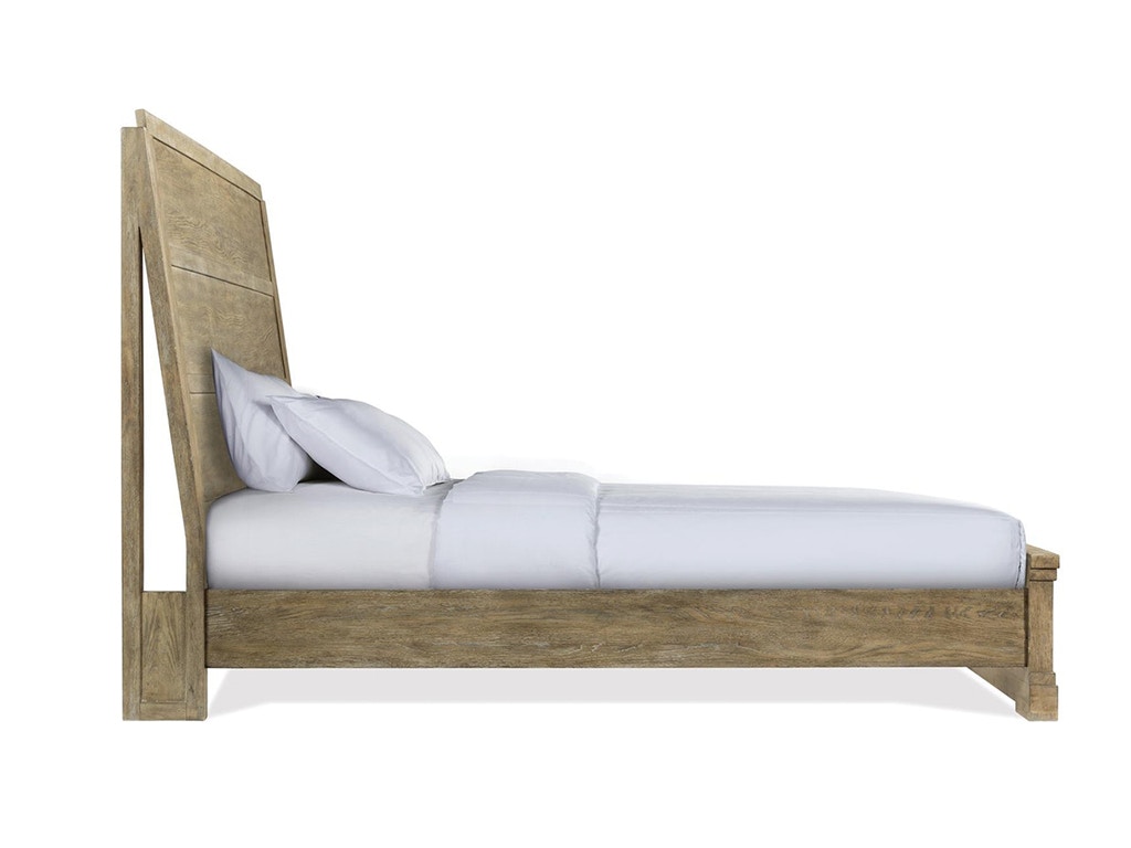 Riverside Bedroom Milton Park Queen Panel Bed in Primitive Silk