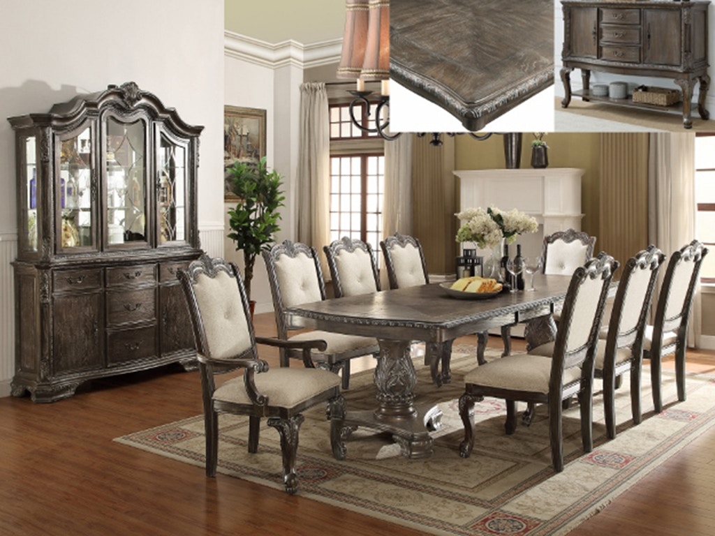 Kiera Dining Table in Grey