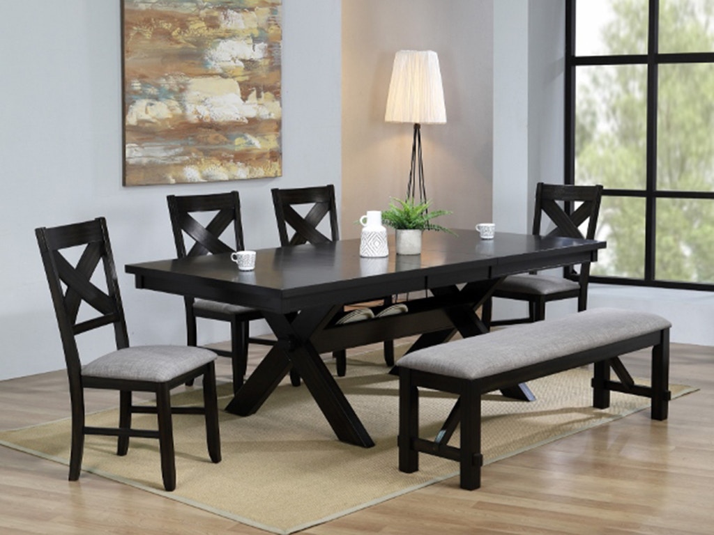 Dining Bench Crown Mark Dining Table And Chairs Crown Mark Regent