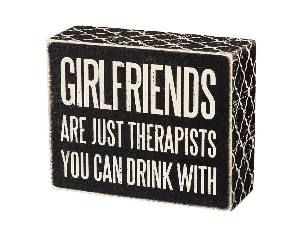 Primitives by Kathy Girlfriends Box Sign 25170