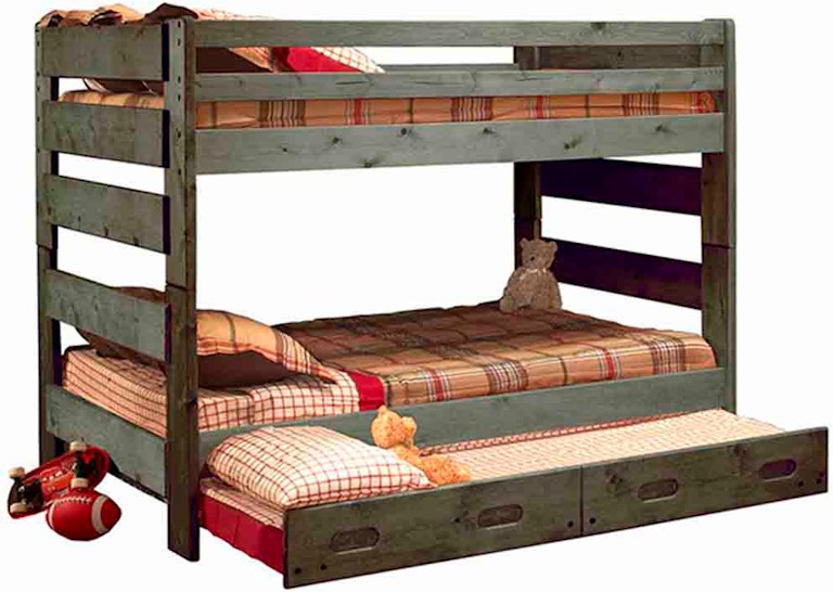 Trendwood Bedroom Big Sky Full Full Bunk Bed In Driftwood Finish
