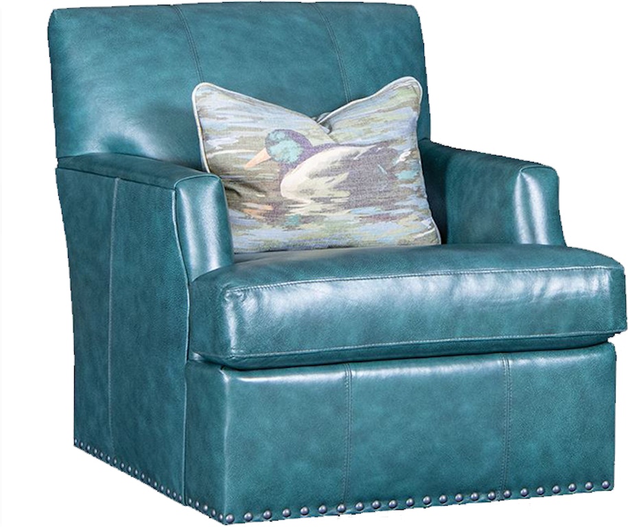 American Heritage by Mayo Living Room Ozark Leather Swivel Chair