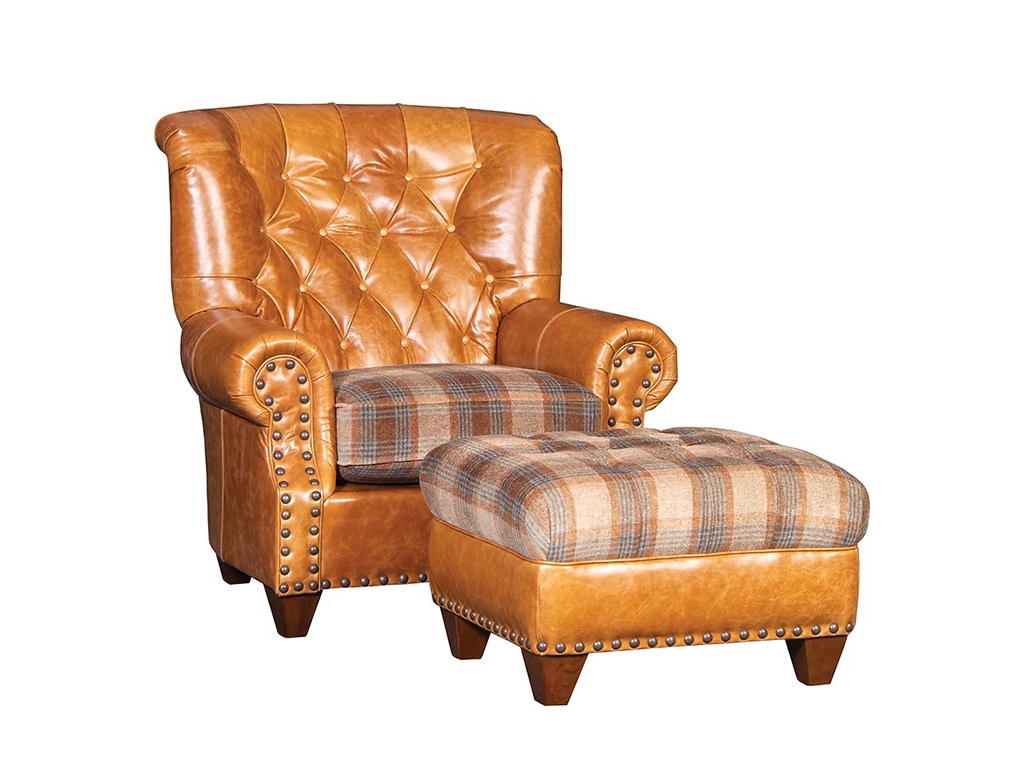 American Heritage by Mayo Droptine Fabric/Leather Chair 3986LF40