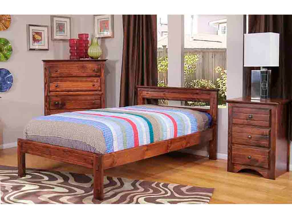Trendwood CONTEMPO Twin BED in Cocoa Finish Sedona Contempo CO