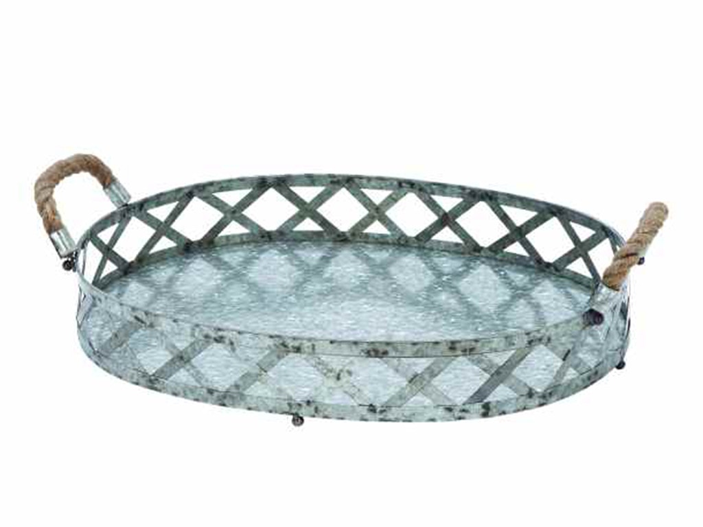 UMA Home Decor UMA Metal Galvanized Tray 56027