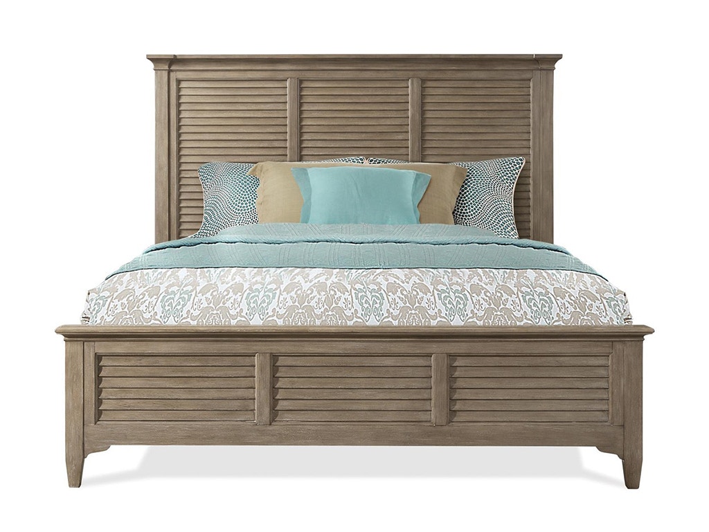 Riverside Myra Louver Queen Bed in Natural 59470
