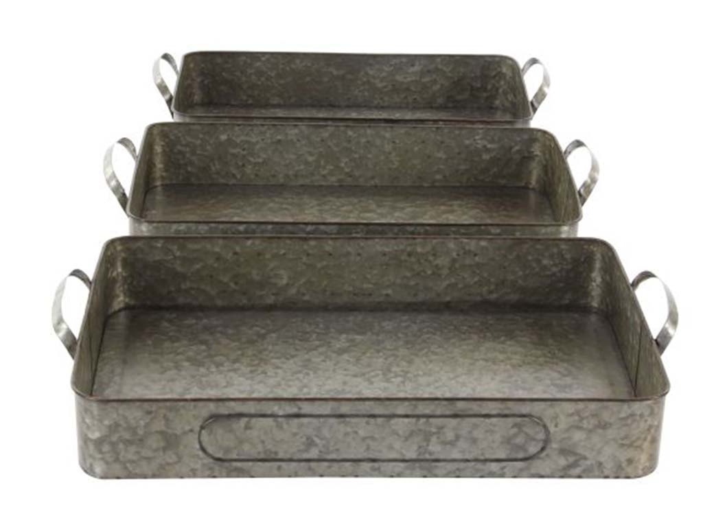 UMA Home Decor UMA Metal Trays Set of 3 70566