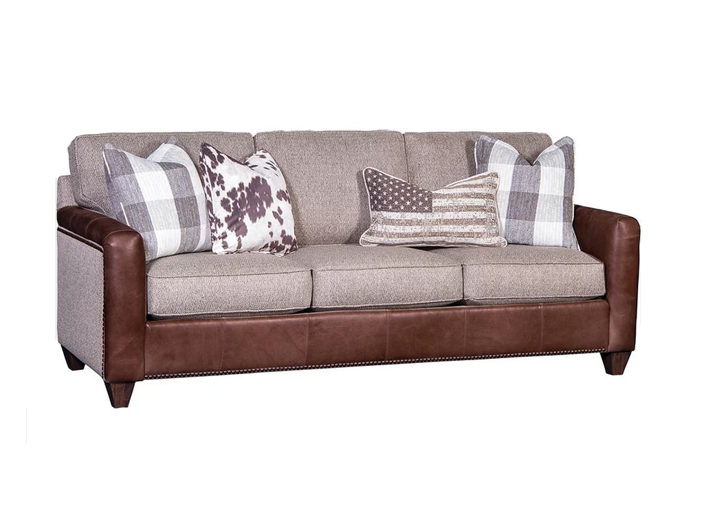 American Heritage by Mayo Hill Country Fabric/Leather Sofa 7786LF10