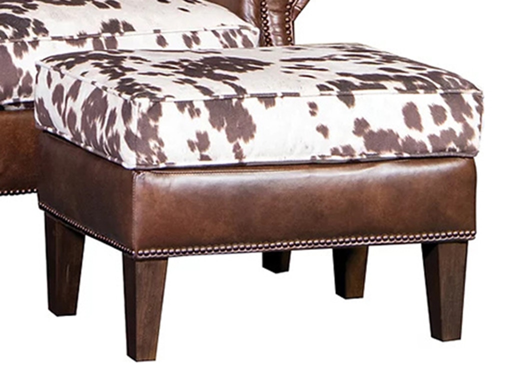 American Heritage by Mayo Canyon Fabric/Leather Ottoman 8486LF50