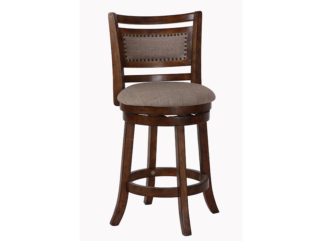 New Classic ABERDEEN 24 COUNTER STOOL - Dark BROWN/FABRIC SEAT S1218-CS-FB